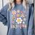 TK Vibes Back To School TK Girl Kid TK Team TK Teacher Women Comfort Colors Sweatshirt Blue Jean