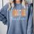 Toddler Teacher Retro Groovy Women Happy First Day Of School Comfort Colors Sweatshirt Blue Jean