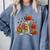 Turkey Reading Books Fall Thanksgiving Teacher Librarian Comfort Colors Sweatshirt Blue Jean