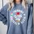 Twin Day Teacher Twinning With My Bestie Matching For Men Women Comfort Colors Sweatshirt Blue Jean