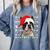 Ugly Xmas Sweater Santa Boston Terrier Dog Christmas For Men Women Kids Comfort Colors Sweatshirt Blue Jean