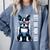 USA Flag Boston Terrier Best Dog Mom Ever 2025 Comfort Colors Sweatshirt Blue Jean