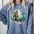 Whimsical Forest Adventures Sasquatch Bigfoot Walking Boston Terrier Dog Lovers Comfort Colors Sweatshirt Blue Jean