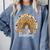 Wild About Reading Teacher Back To School Leopard Rainbow Comfort Colors Sweatshirt Blue Jean