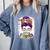 Witchy Teacher Halloween Messy Bun Teacher Bleached Comfort Colors Sweatshirt Blue Jean