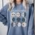 Women Science Teacher Moon Phases Scientist Back To School Comfort Colors Sweatshirt Blue Jean