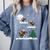 Xmas Lighting Tree Santa Riding Boston Terrier Christmas Comfort Colors Sweatshirt Blue Jean