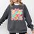 100 Days Of School Preppy 100th Day Of School Teacher Kids Comfort Colors Sweatshirt Pepper