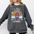 100th Day Of School Rainbow Happy 100 Days Smarter Teacher Comfort Colors Sweatshirt Pepper