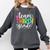 3rd Grade Team Pencil Teacher Student Back To School Girls Comfort Colors Sweatshirt Pepper