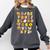 Alphabet Turkey Thanksgiving Costume Preschool Teacher Men Women Comfort Colors Sweatshirt Pepper