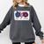 American Flag Teach Love Freedom Preschool Teacher 4th July Comfort Colors Sweatshirt Pepper