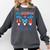 All American Teacher Pencil Coquette Bow USA Flag Teachers Comfort Colors Sweatshirt Pepper