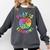 Apple Retro Play Is Learning Kindergarten Teacher Daycare Comfort Colors Sweatshirt Pepper