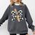 Back To School Hello Fifth Grade Teacher Coquette Pencil Bow Comfort Colors Sweatshirt Pepper