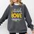 Back To School Teach Love And Inspire Teacher Sunflower Comfort Colors Sweatshirt Pepper