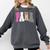 Back To School Teacher Para Preppy Checkered Para Life Comfort Colors Sweatshirt Pepper