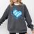 Bavarian Flag As Heart Blue Diamond Bavaria Comfort Colors Sweatshirt Pepper