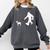 Bigfoot Walking With Bull Terrier Dog Comfort Colors Sweatshirt Pepper