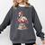 Book Lover Cute Flamingo Reading Teacher Librarian Women Comfort Colors Sweatshirt Pepper