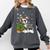 Boston Terrier Christmas Tree Lights Santa Hat Comfort Colors Sweatshirt Pepper