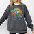 Boston Terrier Dog Riding Dinosaur T Rex Boys Comfort Colors Sweatshirt Pepper
