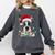 Boston Terrier Dog Santa Christmas Tree Lights Xmas Comfort Colors Sweatshirt Pepper