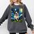 Boston Terrier Dog Starry Night Painting Comfort Colors Sweatshirt Pepper