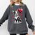 Boston Terrier Dog Valentine's Day Dog Owner Comfort Colors Sweatshirt Pepper