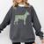 Boston Terrier Flower Silhouette Floral Dog Men Women Girls Kids Comfort Colors Sweatshirt Pepper