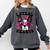 Boston Terrier Heart Glasses Girls Bostie Valentines Day Comfort Colors Sweatshirt Pepper