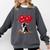 Boston Terrier Lover Heart Shape Boston Terrier Valentine Comfort Colors Sweatshirt Pepper