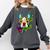 Boston Terrier In Red Day Of The Dead Sugar Skull Dog Comfort Colors Sweatshirt Pepper