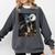 Boston Terrier Selfie Full Moon Flying Witch Halloween Dog Comfort Colors Sweatshirt Pepper