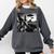 Boston Terrier Graphic Selfie With UFOs Weird Aliens Comfort Colors Sweatshirt Pepper