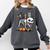 Boston Terrier Skeleton Mummy Witch Halloween Comfort Colors Sweatshirt Pepper