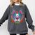 Boston Terrier Sugar Skull Dog Day Of The Dead Comfort Colors Sweatshirt Pepper