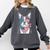 Boston Terrier USA Flag Sunglasses Patriotic 4th Of July Comfort Colors Sweatshirt Pepper