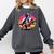 Boston Terrier Wearing A Cowboy Hat On T-Rex Comfort Colors Sweatshirt Pepper