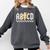 Boys Girls Teachers ABCD Rock Graphic Back To School Class Comfort Colors Sweatshirt Pepper
