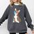 Brindle Boston Terrier Dog Patriotic Shirt USA Flag Comfort Colors Sweatshirt Pepper