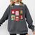 Christmas Teacher Stamps Comfort Colors Sweatshirt Pepper