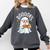 Cute Ghost Reading Book Librarian Teacher Halloween Costume Comfort Colors Sweatshirt Pepper