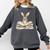 Cute Reading Bunny Glasses Books Bookworm Reader Teacher Comfort Colors Sweatshirt Pepper