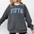Fifth Grade Toile De Jouy Back To School Teachers Kids Comfort Colors Sweatshirt Pepper