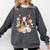 Floral Boston Terrier Comfort Colors Sweatshirt Pepper