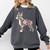 Floral FLower Boston Terrier Mom Grandma Comfort Colors Sweatshirt Pepper