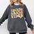 Fourth Grade Vibes Hello Team 4th Grade Teacher Kids Retro Comfort Colors Sweatshirt Pepper