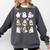 Halloween Ghost Music Teacher Playing Instruments Comfort Colors Sweatshirt Pepper
