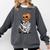 Halloween Skeleton Boston Terrier Comfort Colors Sweatshirt Pepper